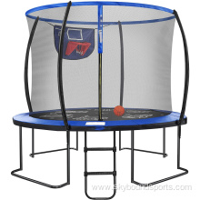 Garden antifall trampoline with safety fence